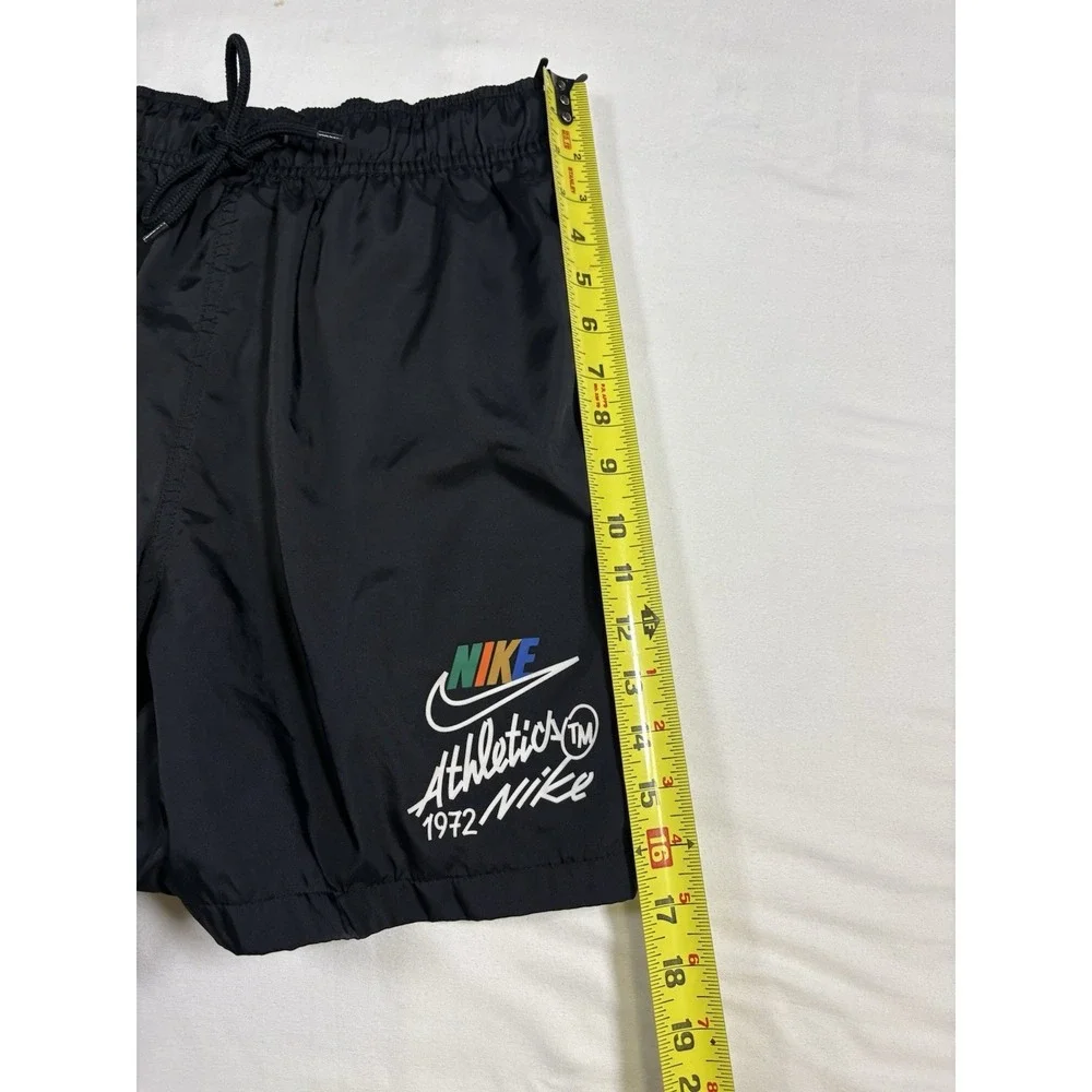 Nike Club Woven Flow Shorts Mens Small Black Athletics 1972 FZ0770-010 Swoosh